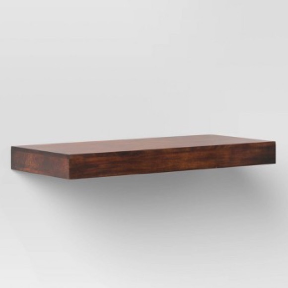 Threshold Wall Decor New Threshold 45 Dark Walnut Wood Wall Shelf
